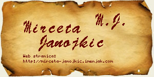 Mirčeta Janojkić vizit kartica